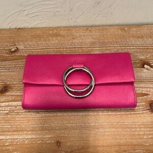 Vince Camuto Livy Leather Wallet with Silver Ring